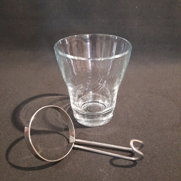 Bormioli Rocco Oslo Glass Cappuccino Cups with Metal Handles ~ Set of 4 - Picture 4 of 8